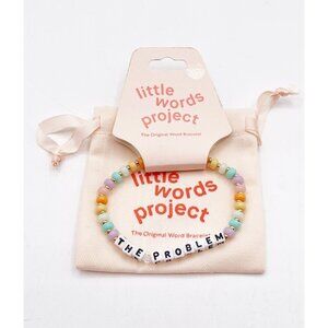 New Little Words Project “The Problem” Beaded Stretch Bracelet Gift For Her